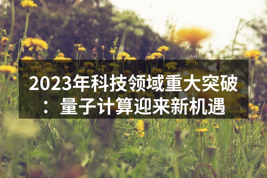量子计算机的内部结构展示